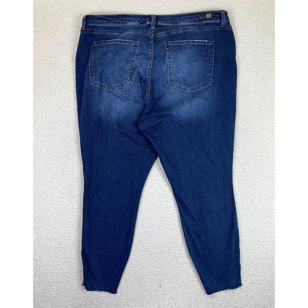 KUT From The Kloth Jeans Womens 20W Blue Donna High Rise Skinny Stretch Denim - Picture 2 of 14